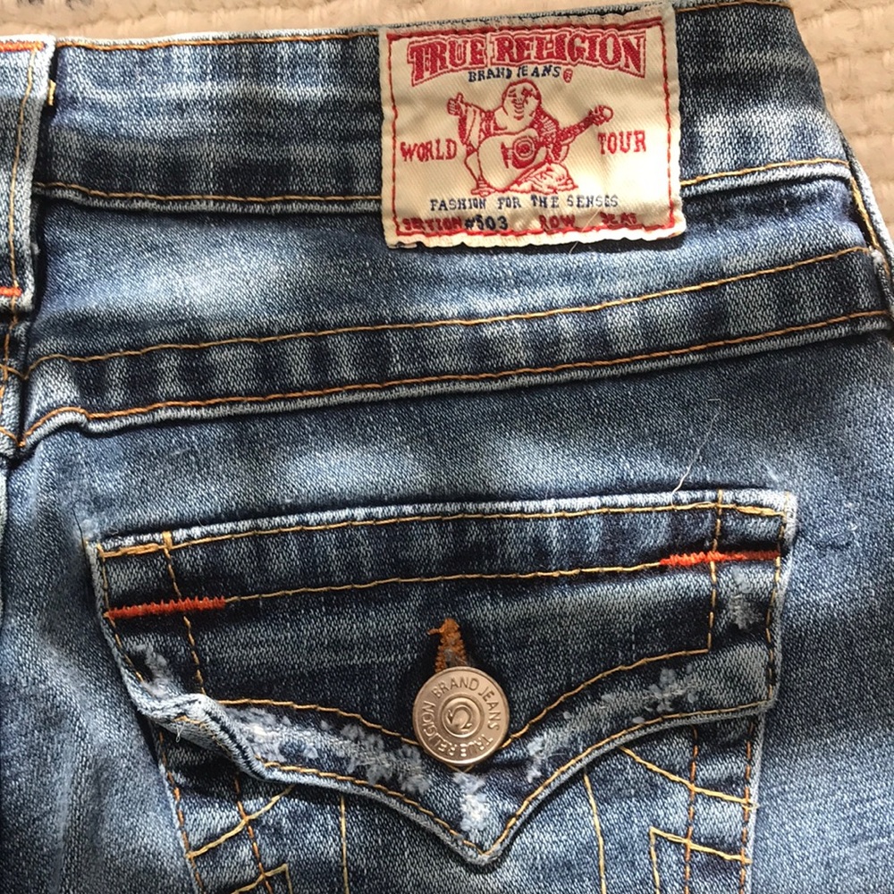 True Religion distressed flare jean 25 - Picture 7 of 13
